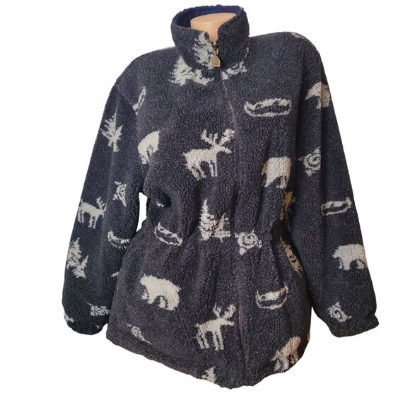 Pacific Trail Womens Reversible Fleece Jacket With Nature Print - Picture 3 of 16